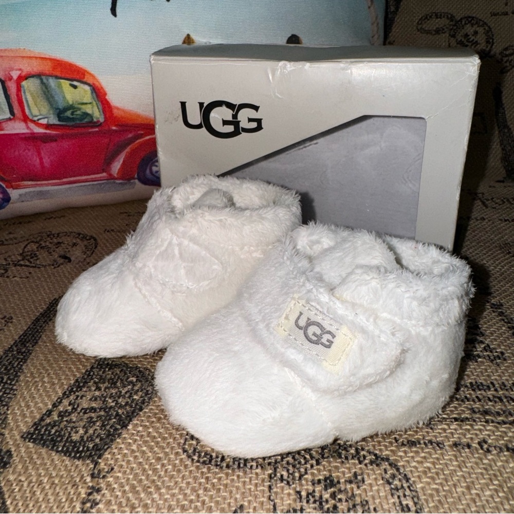 UGG White Baby Walker Shoes